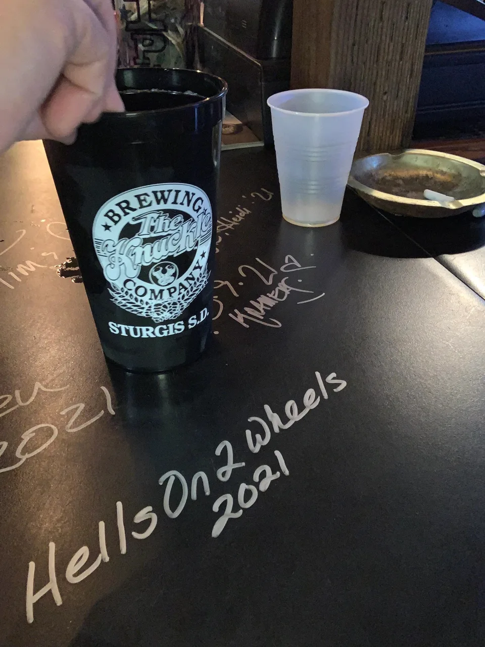 A HellsOn2Wheels mug from the early brand archive