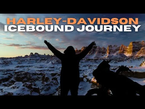 Video cover: Harley Davidson in Freezing Temps: Badlands winter ride! #Badlandswinterride #harleydavidson