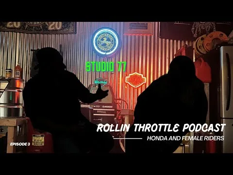 Video cover: 🏍Rollin Throttle Podcast: Potholes, Honda Goldwings & Female Riders...Oh my!💡